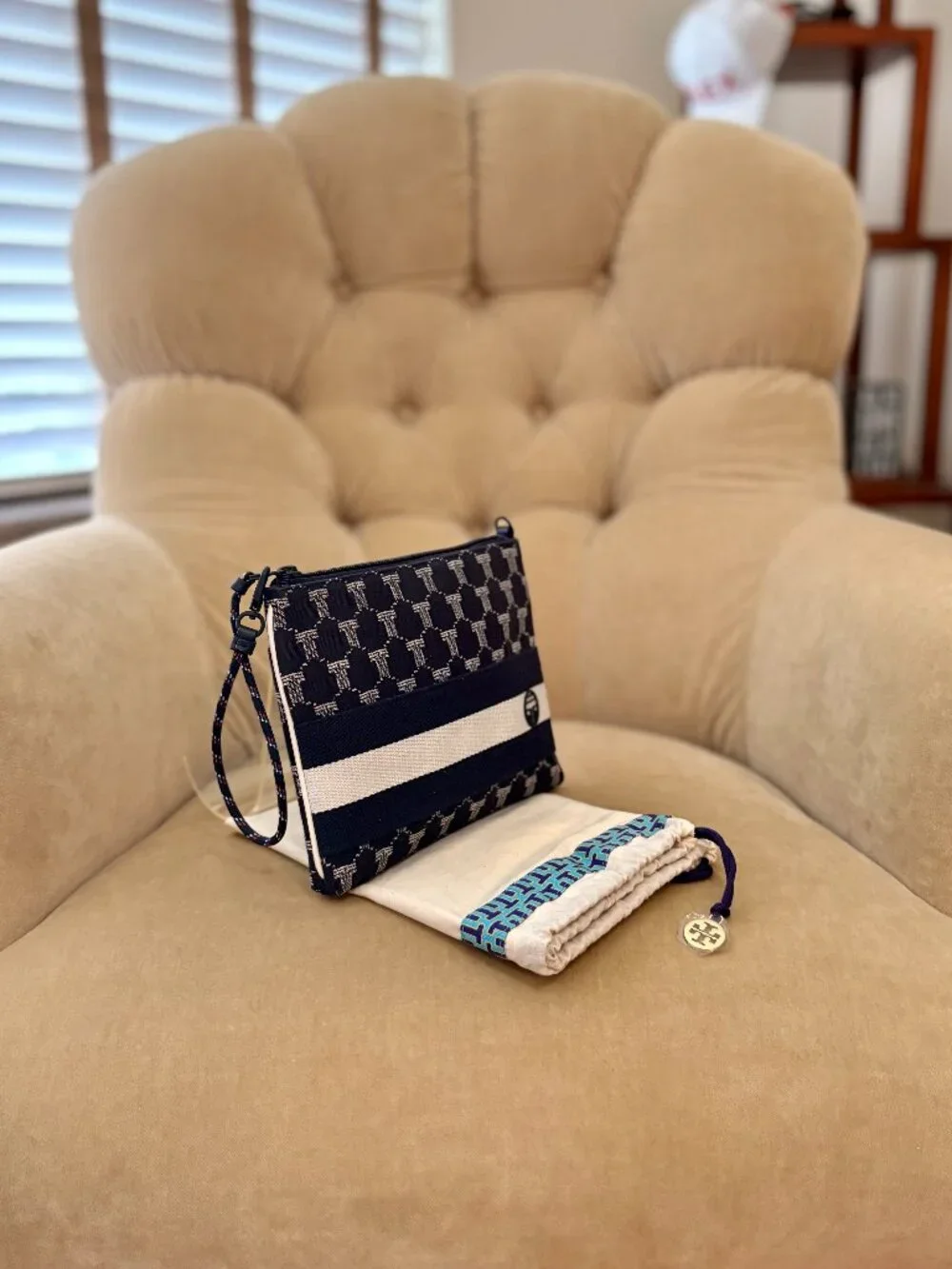 NEW Auth TORY BURCH SPORT Iconic MINI Convertible Wristlet Pouch...RETIRED
